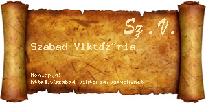 Szabad Viktória névjegykártya